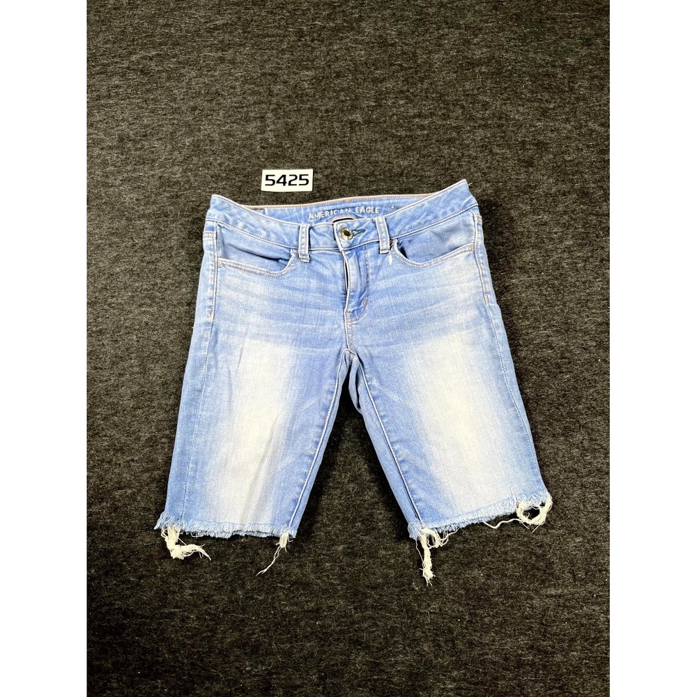 American Eagle Outfitters Jegging Shorts Womens 6 Blue Denim Cotton Stretch